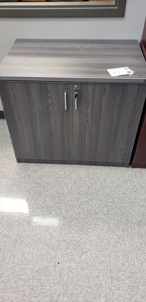 Euroline 36" storage cabinets w/ Lock Grey