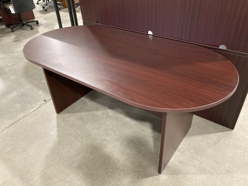 Euroline Racetrack Conference Table 6' Mahogany