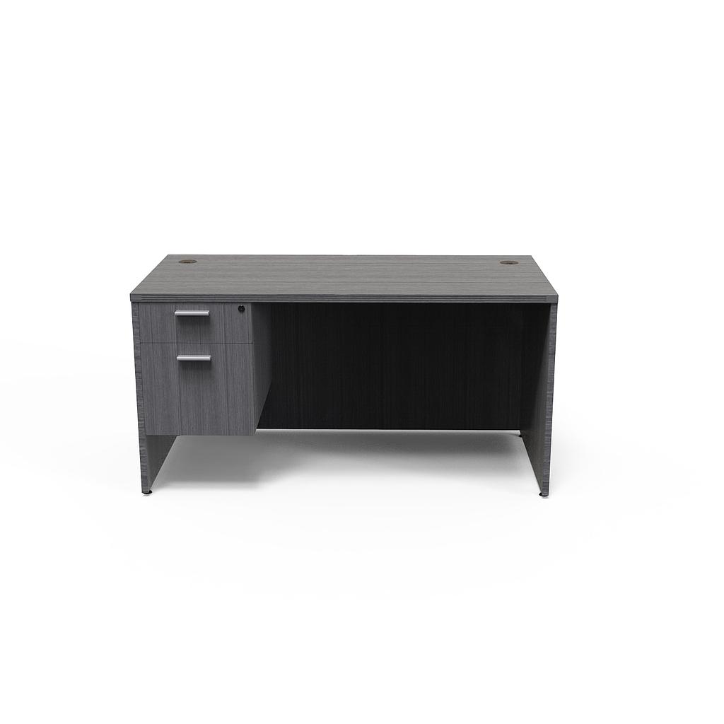 Euroline 30x66 Sgl Ped Desk Grey