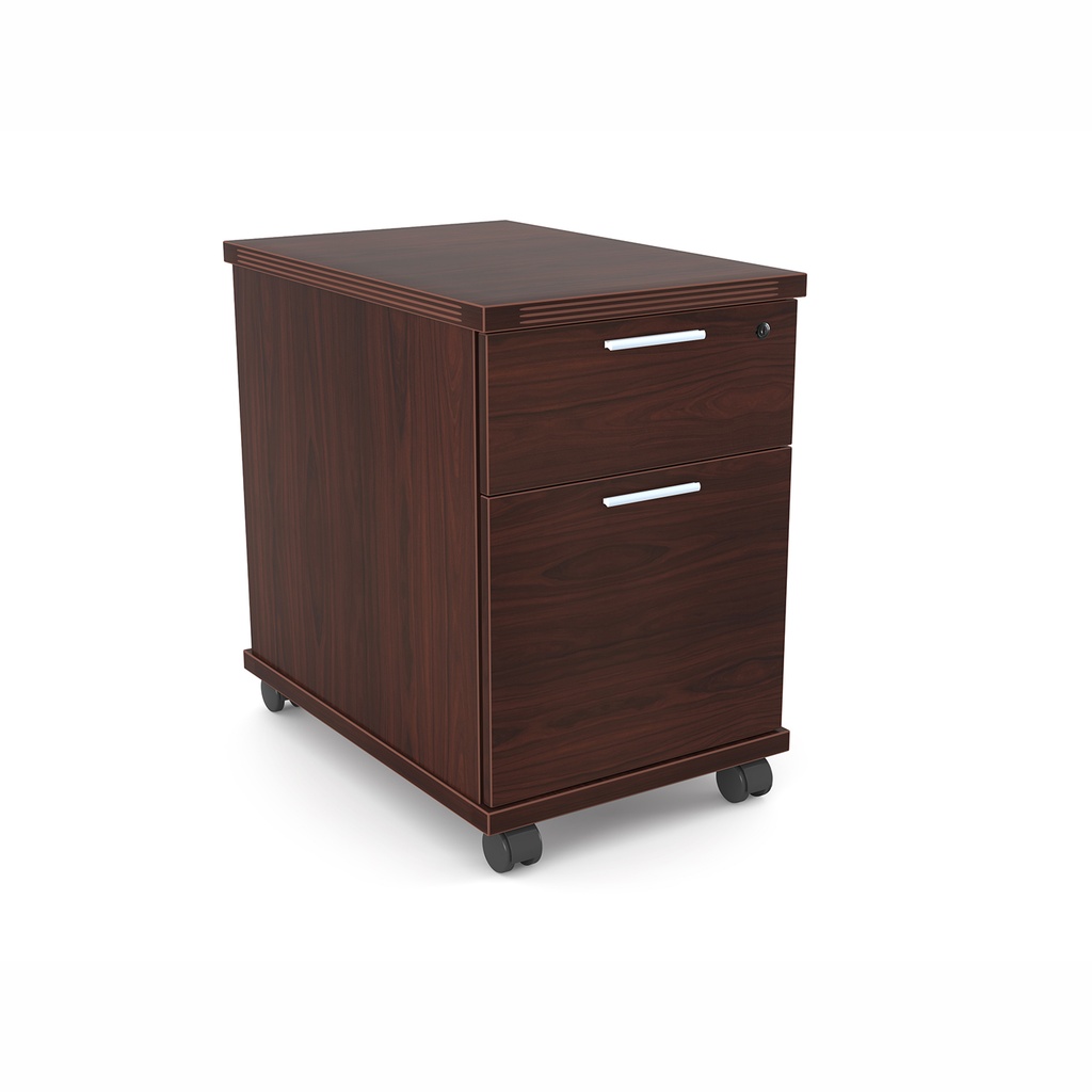 Euroline Mobile Box File Pedestal Mahogany