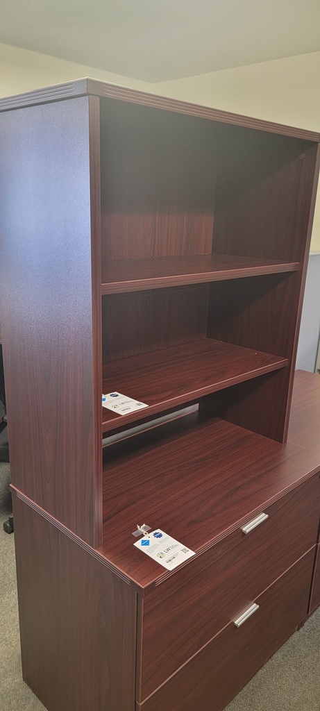 Euroline 36" open hutch Mahogany