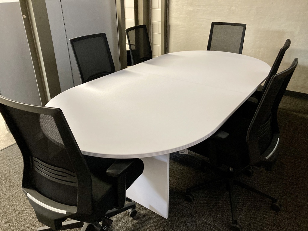 Euroline Racetrack Conference Table 8' White