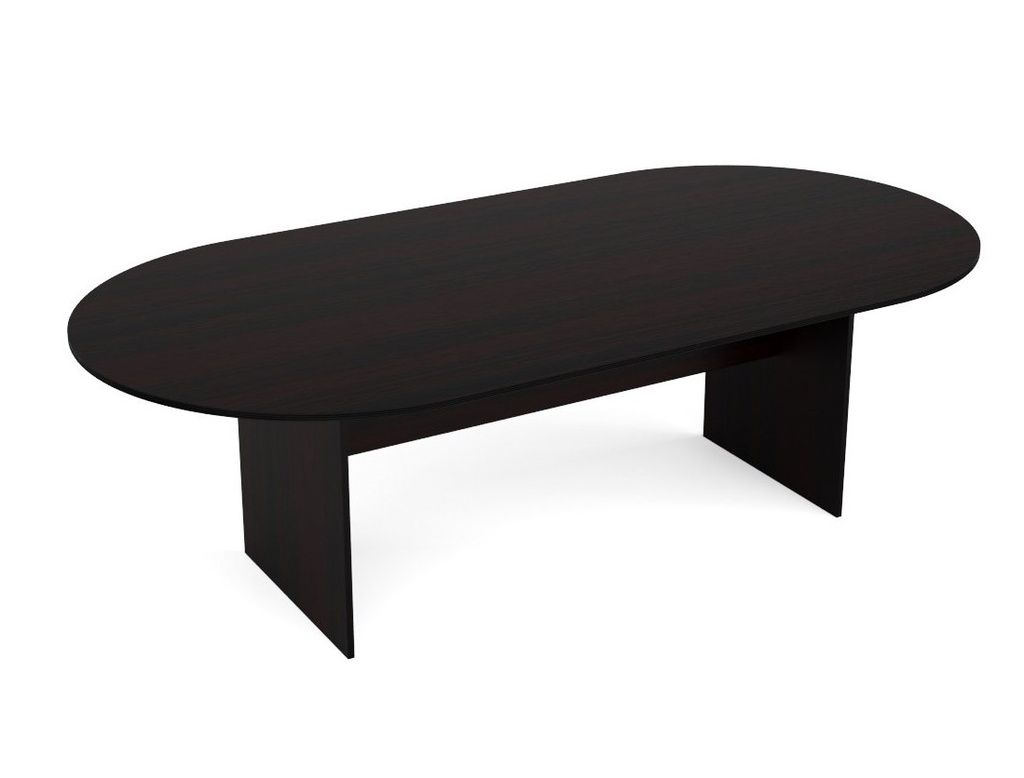 Euroline Racetrack Conference Table 8' Espresso