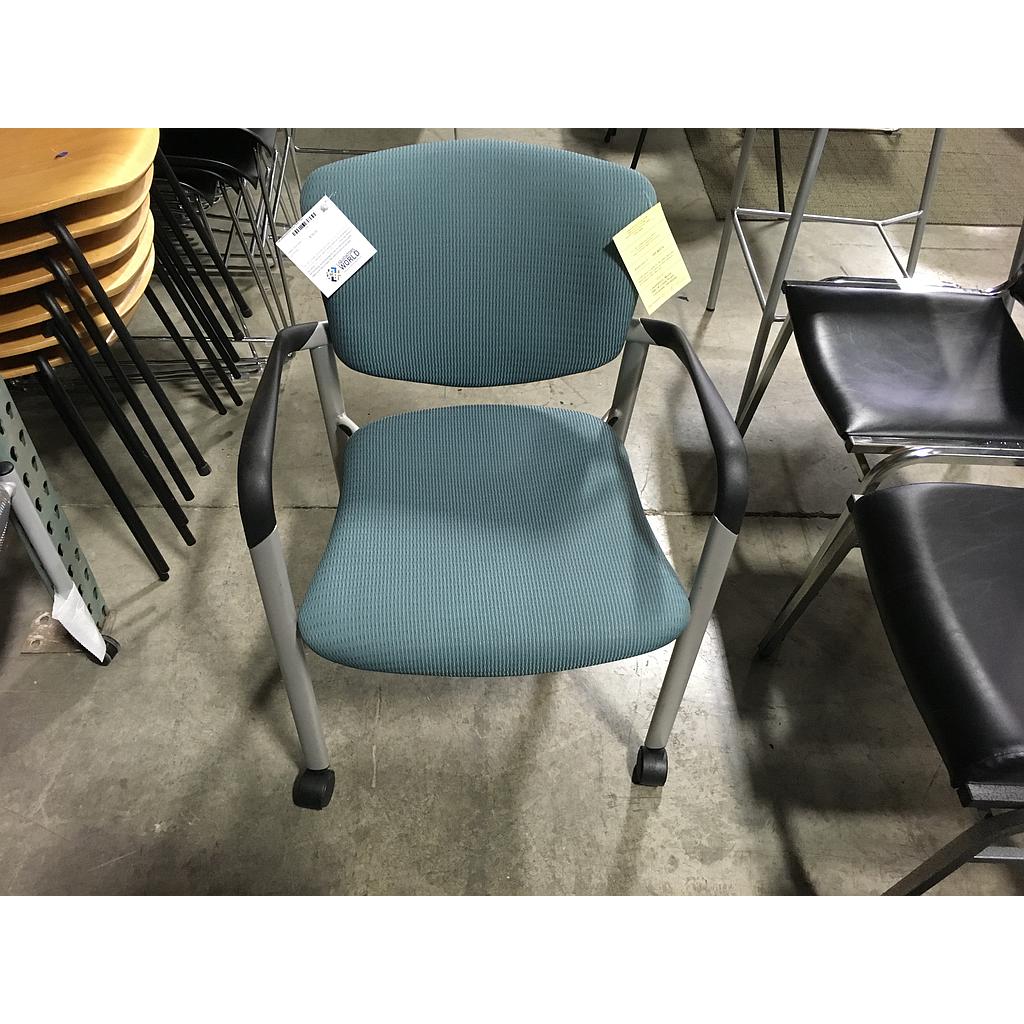 Teal w/Black&Grey Arms Side Chair