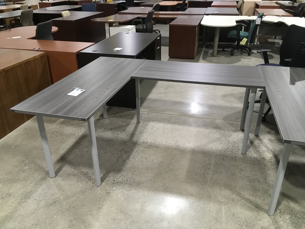 Essy L Desk 24"x60"x72" Grey