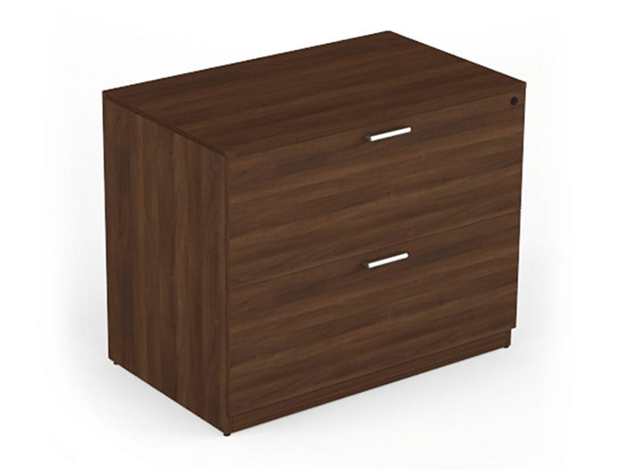 Euroline 36" 2 Dr Lateral File w/ lock Walnut