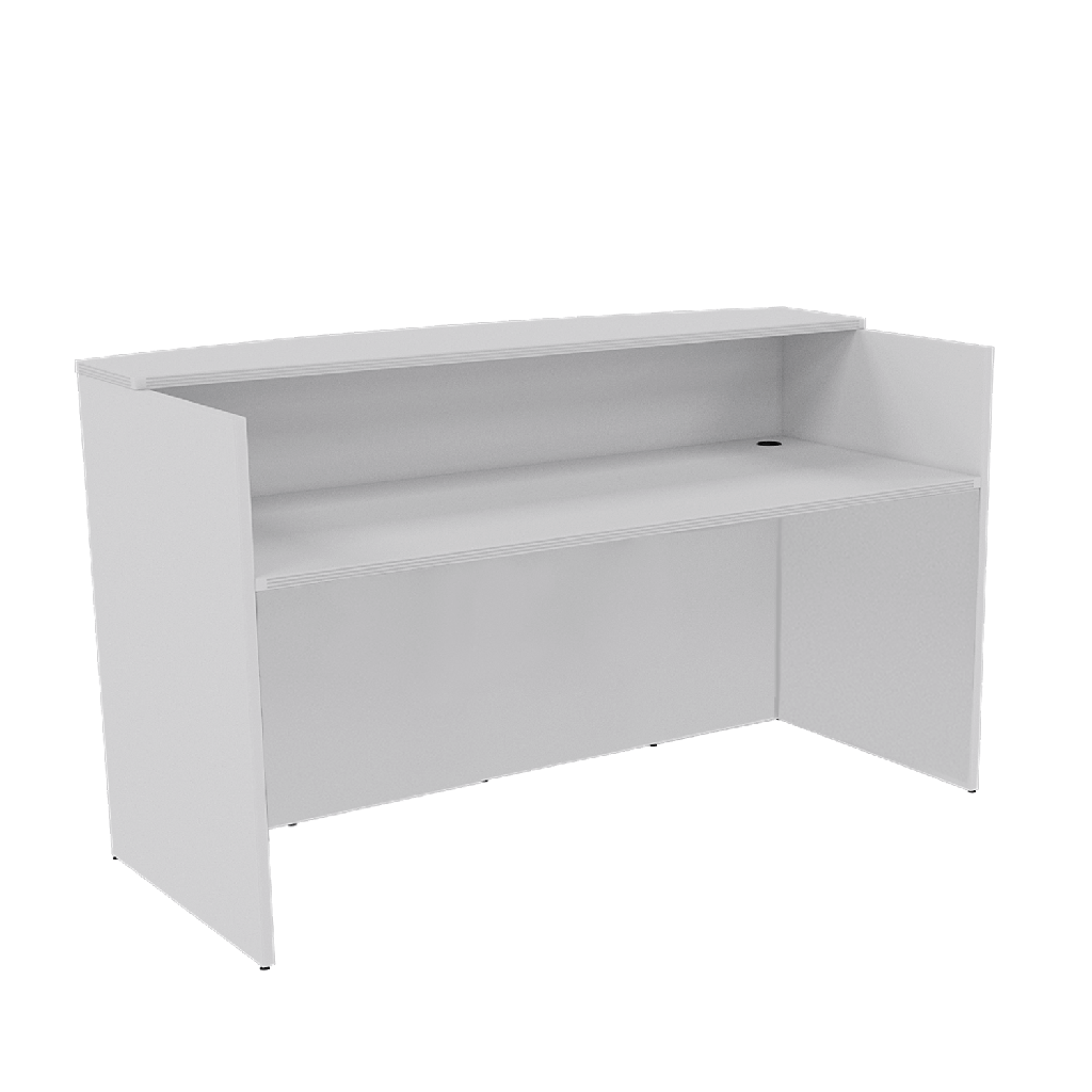 Euroline Reception 30x71 Desk Shell White