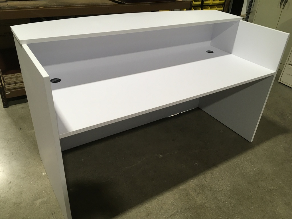 Euroline Reception 30x71 Desk Shell White