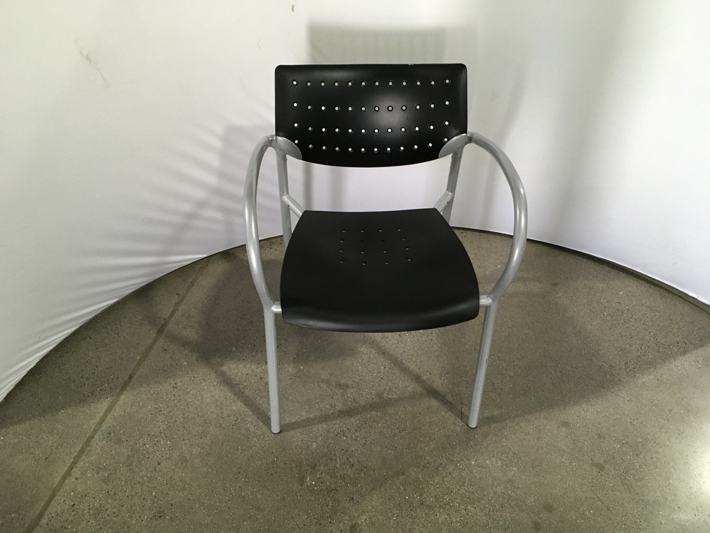 Keilhauer Black Stack Chair w/arms