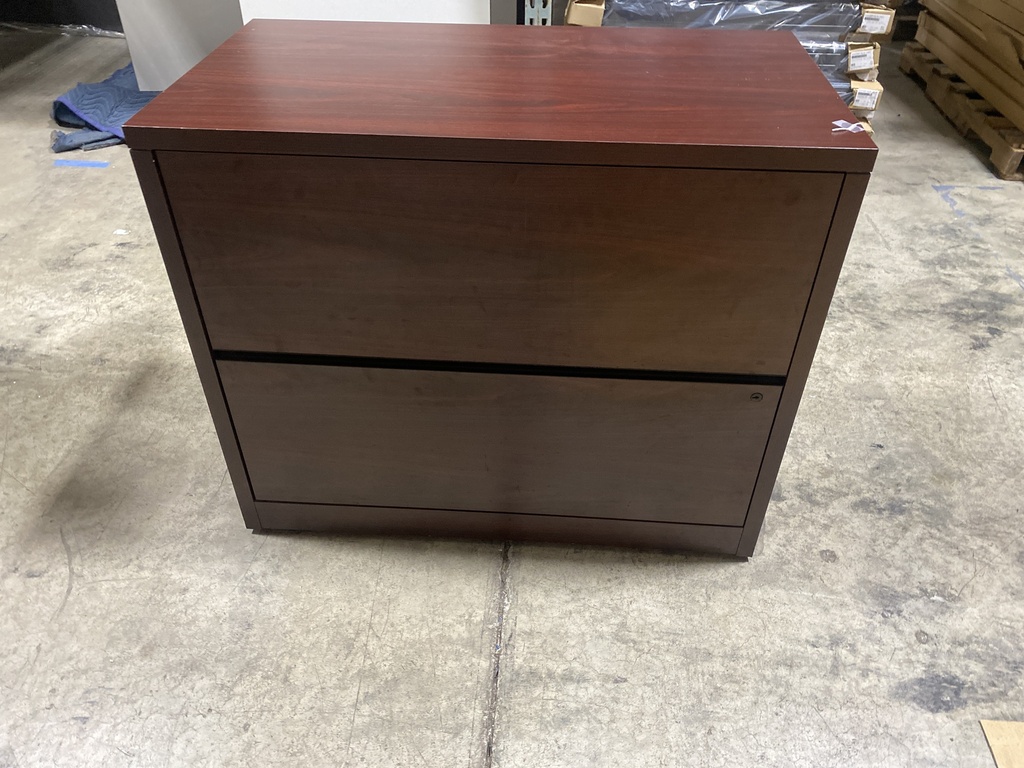 36" Mahogany Lateral - 2 drawer