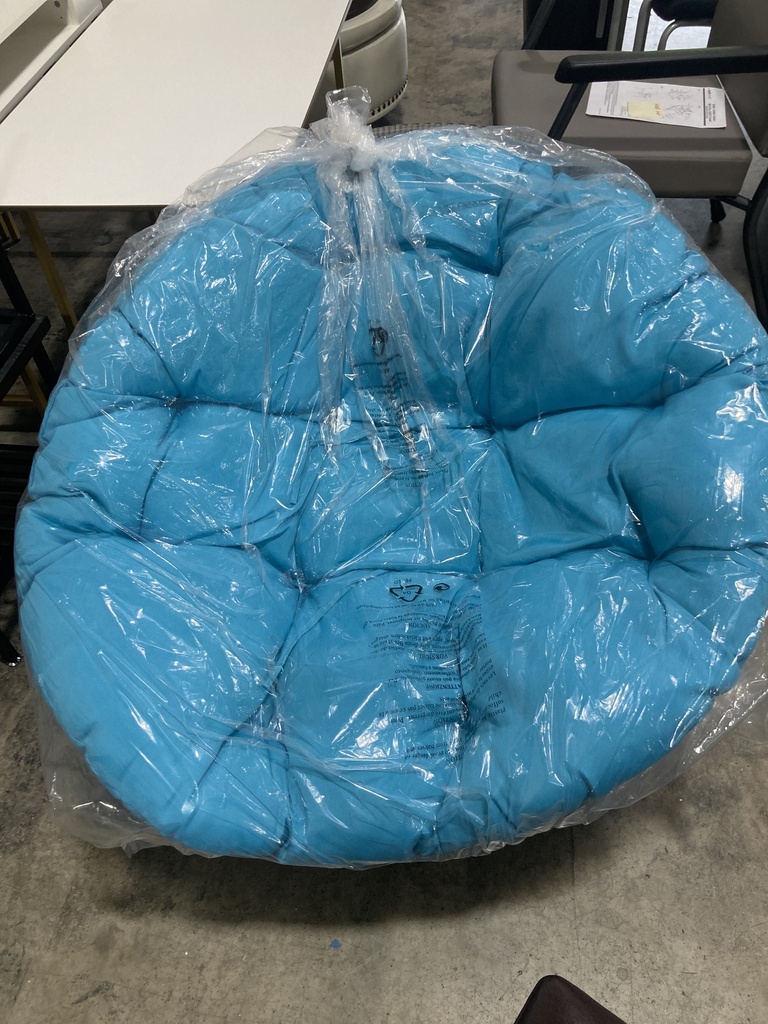 Teal and Gray Papasan Chair  New *List $459*