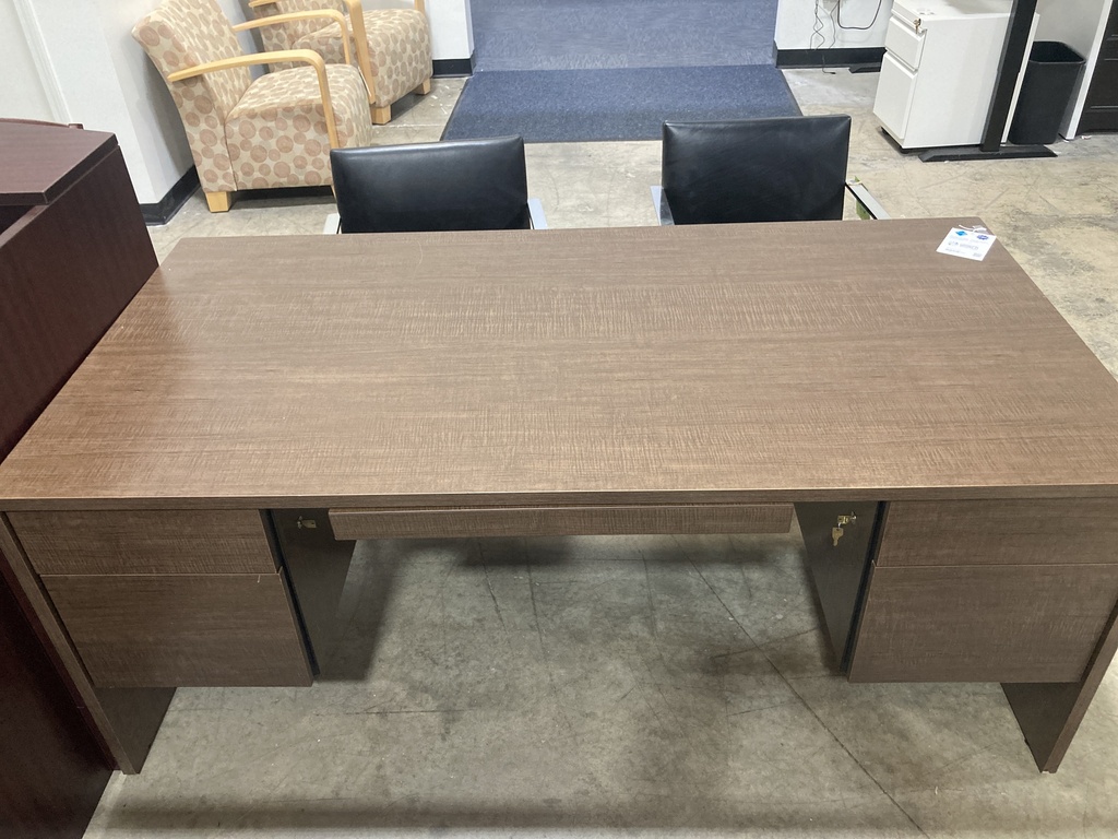 36x72 Dble ped Desk (walnut)