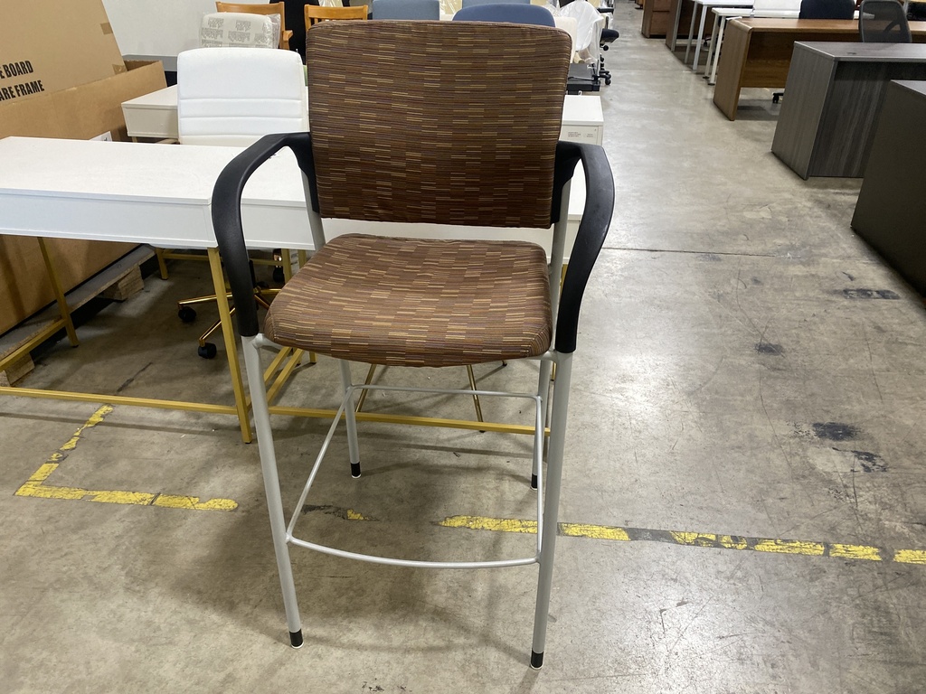 Cafe Stools - Brown Fabric