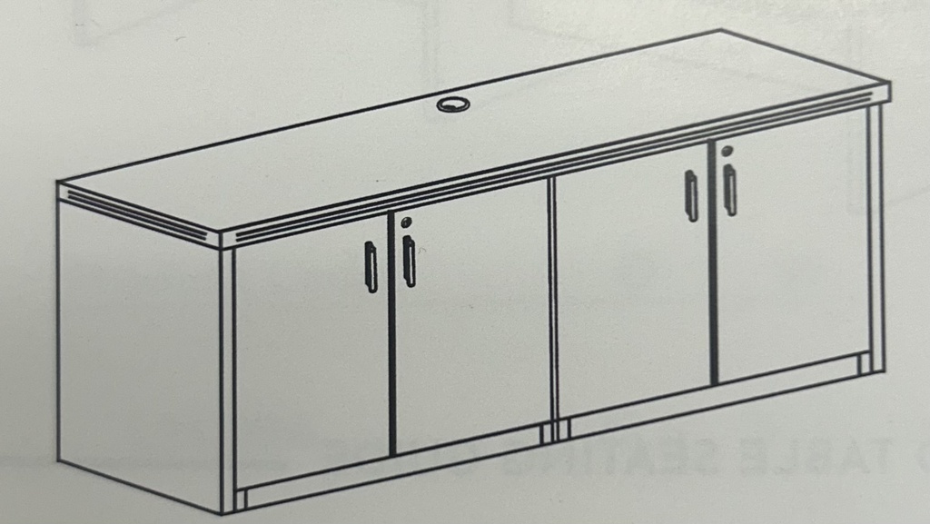 Euroline 71" Credenza w/ storage unit Mahagony