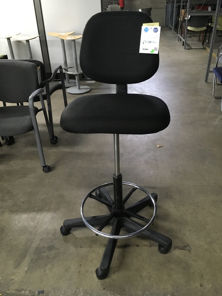 Black Drafting Stool