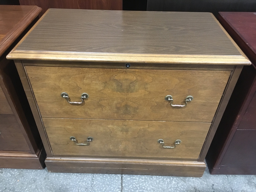 2 Drawer Lateral Walnut 32" Wide