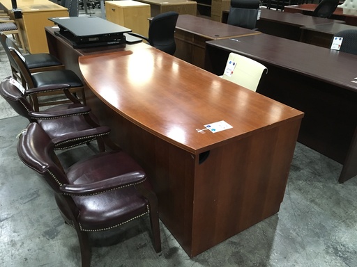 36x72 Bowfront Desk