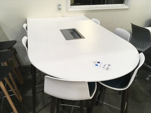 42x72 White Haworth Huddle Table