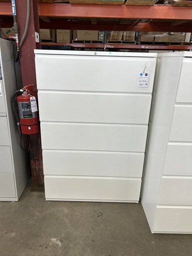 White Haworth 5 Drawer Vertical File