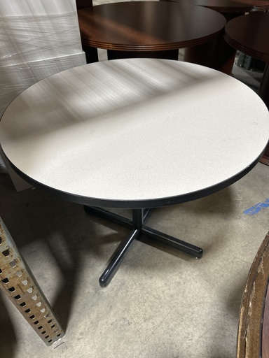 36" Grey w/ Black Base Cafe Table