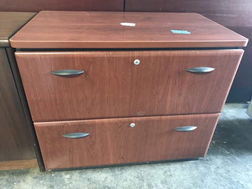 2 Drawer Lateral File Mahogany