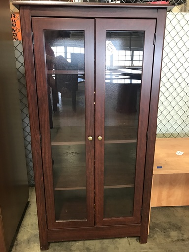 Glass door bookcase