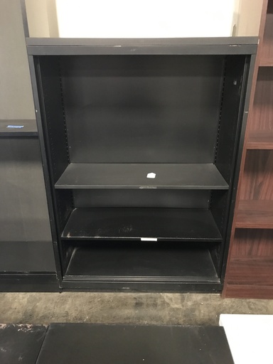 53" Black Metal Bookcase