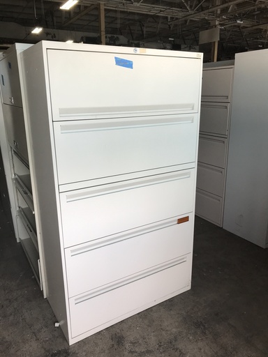 36" Tan 5 Drawer Lateral