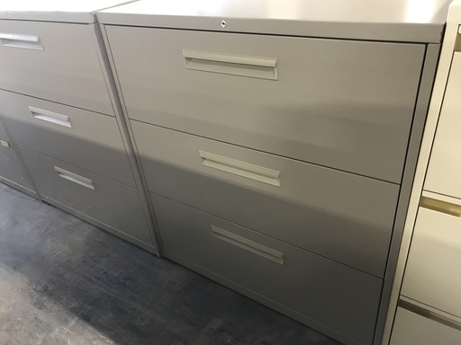 36"- 3 Drawer Lateral- Dark Grey