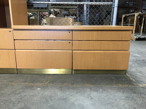 64" maple 6 drawer credenca