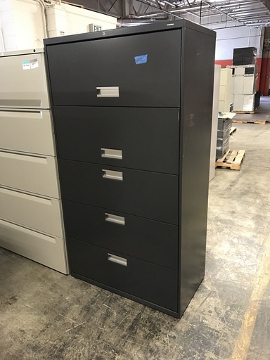 36" Hon Grey 5 Drawer Lateral