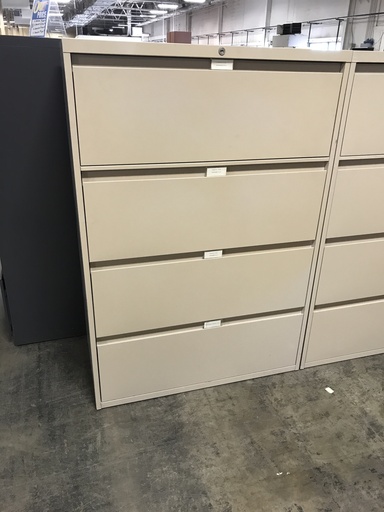 36" Steelcase 4 Drawer Lateral Tan