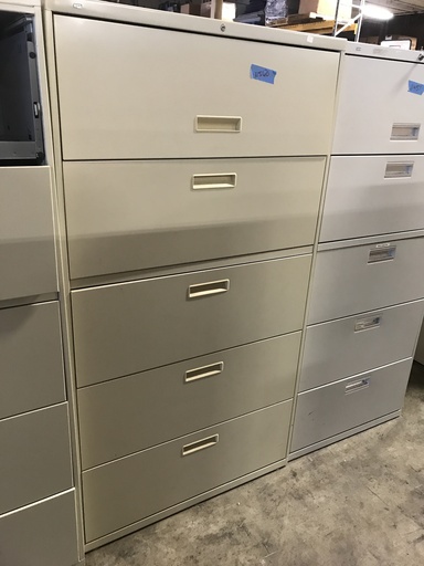 36" Hon 5 Drawer Lateral Tan