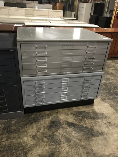 10 Drawer Flat File- Grey