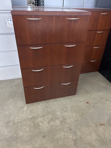 36"x54" Mahogany 4 Drawer Lateral