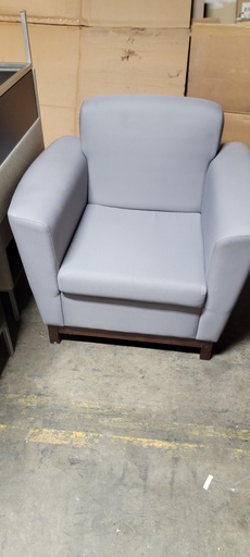 Lt Grey fabric club chair