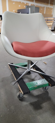 Kimball Bloom Cream leather and fabric seat 
