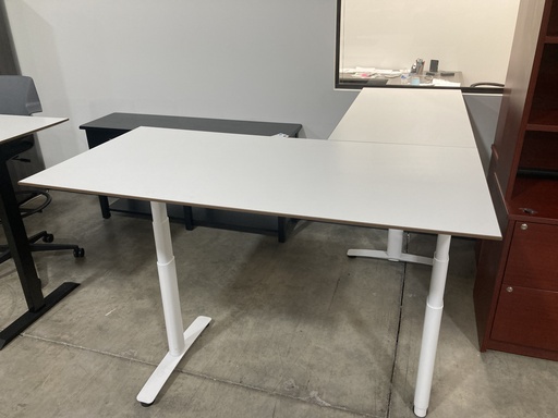 Sit Stand L desk w/ memory