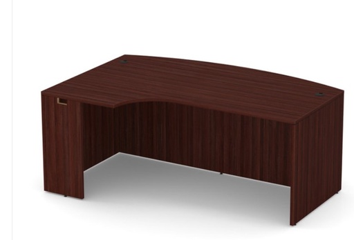 D-K-PL177LH Desk w/Corner Ext.-LH -Mahogany 