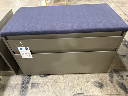 22x36" Blue Cushion Top Lateral File Cabinets