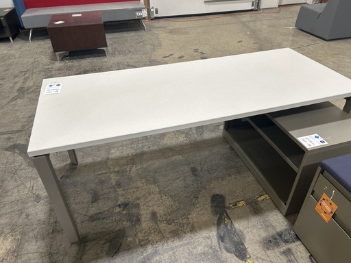 30x72 Steelcase Table Desk - Clay Color Top