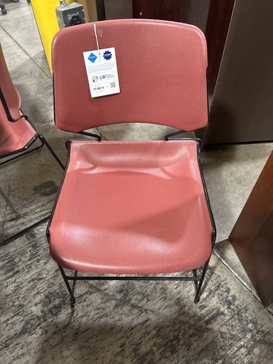 Red Plastic Cafe Chair