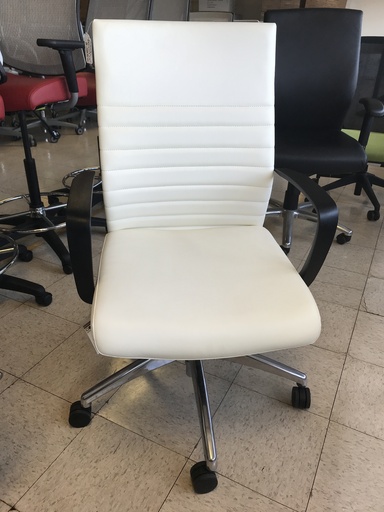 Compel Maxim white vinyl conference chair