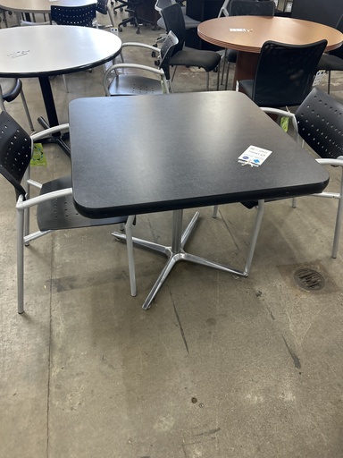 36x36 Black Breakroom Table