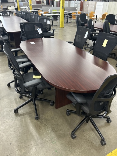 8' Mahogany Racetrack Conference Table