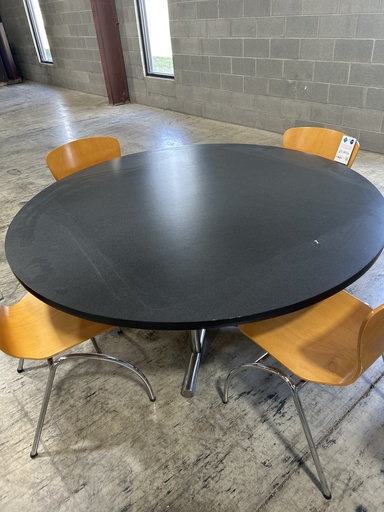 60" Round Table - Black Nebula