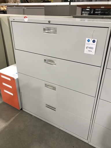 42" Hon 4 drawer Lateral File -Putty