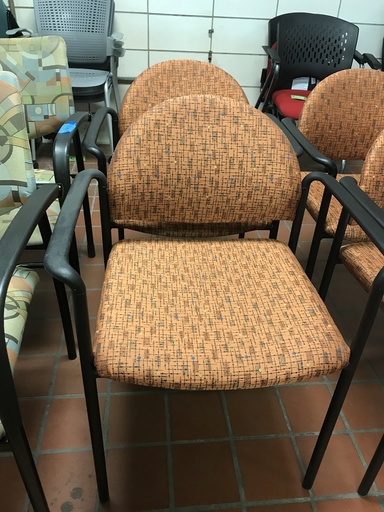 Kimball Orange patterned side chair