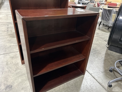 36x48 Mahogany 3 Shelf Bookcase     