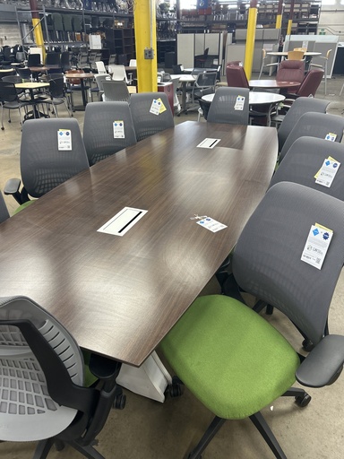 10' Powered Hon Conference Table Dark Walnut